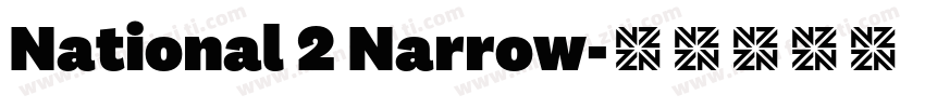 National 2 Narrow字体转换